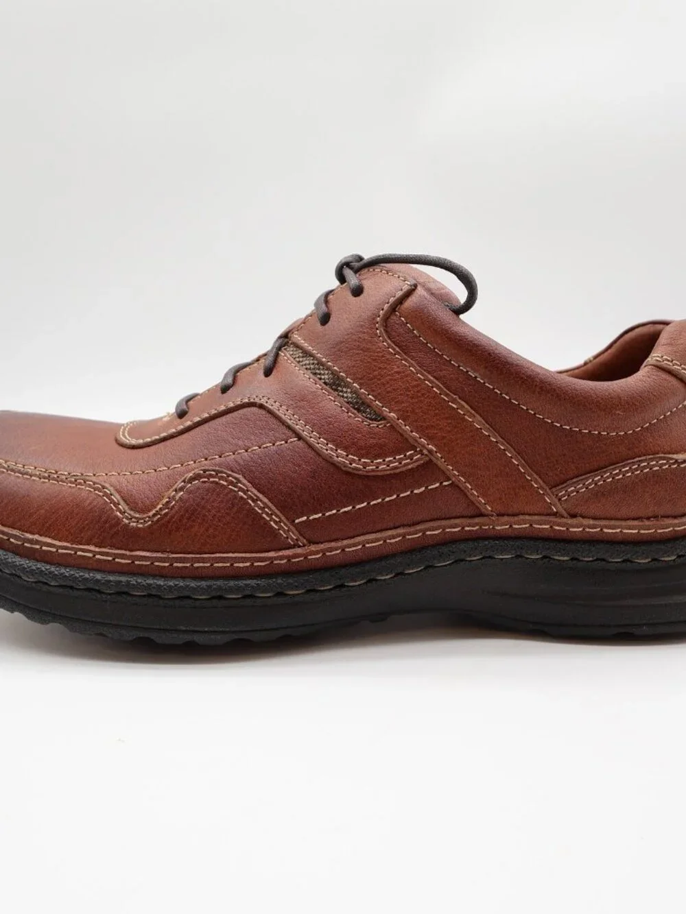 Hush Puppies Pathway Oxford 9 Tan Leather Comfort Vintage Y2K NOS